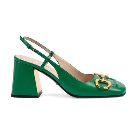 gucci mid heel slingback